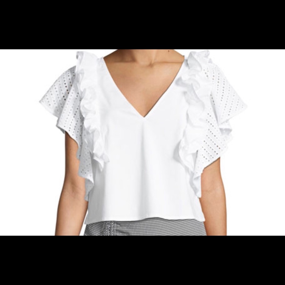 Club Monaco Eyelet White Shirt